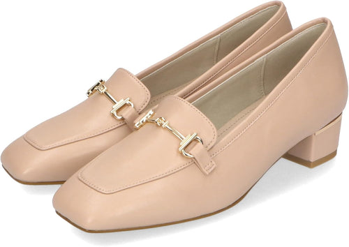 42101 Women鈥檚 Loafer, Square Toe, Low Heels, Large Size, Small Size, Easy to Walk, Bit, Thick Cushioning